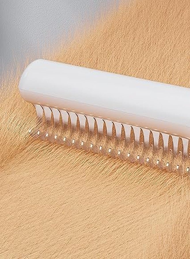 VALUEVIBES 3-in-1 Cat Grooming Kit with Shedding Brush, Slicker Comb & Massage Glove | Pet Grooming Set for Short & Long Fur | Removes Loose Hair, Tangles & Dandruff | For Indoor & Outdoor Cats (White) (WHITE) - Image 4